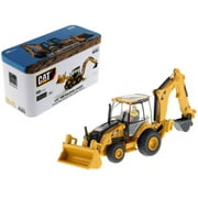 CAT Caterpillar 450E Backhoe Loader with Operator "High Line" Series 1/87 HO Scale Diecast Model by Diecast Masters