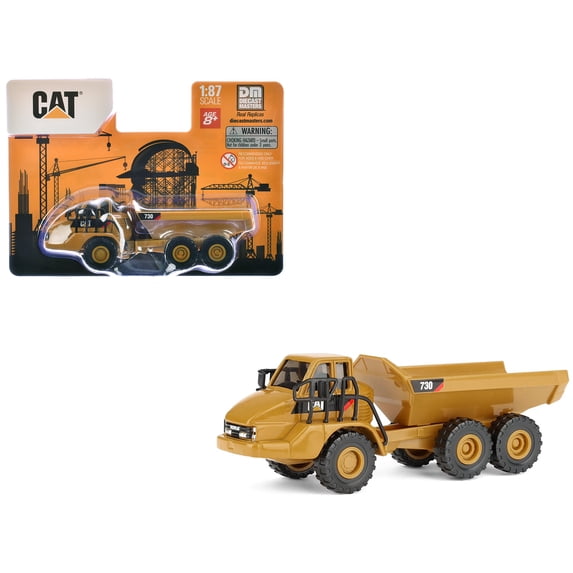 CAT Caterpillar 730 Articulated Truck Yellow 1/87 (HO) Diecast Model by Diecast Masters
