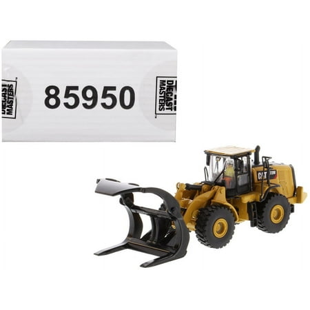 CAT Caterpillar 972M Wheel Loader with Log Fork – High Line Series 1/87 (HO) Scale Model by Diecast Masters