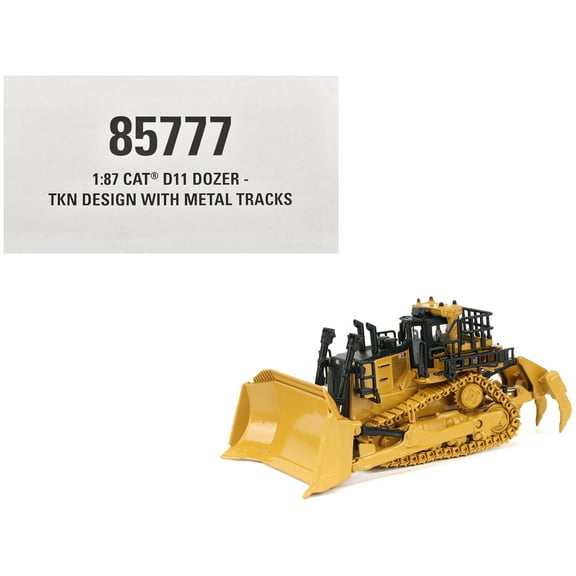 CAT Caterpillar D11 Track Type Dozer TKN Design Yellow "High Line" Series 1/87 (HO) Diecast Model by Diecast Masters