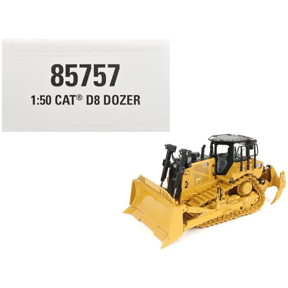 CAT Caterpillar D8 Track-Type Dozer (Standard Configuration) Yellow "High Line" Series 1/50 Diecast Model by Diecast Masters