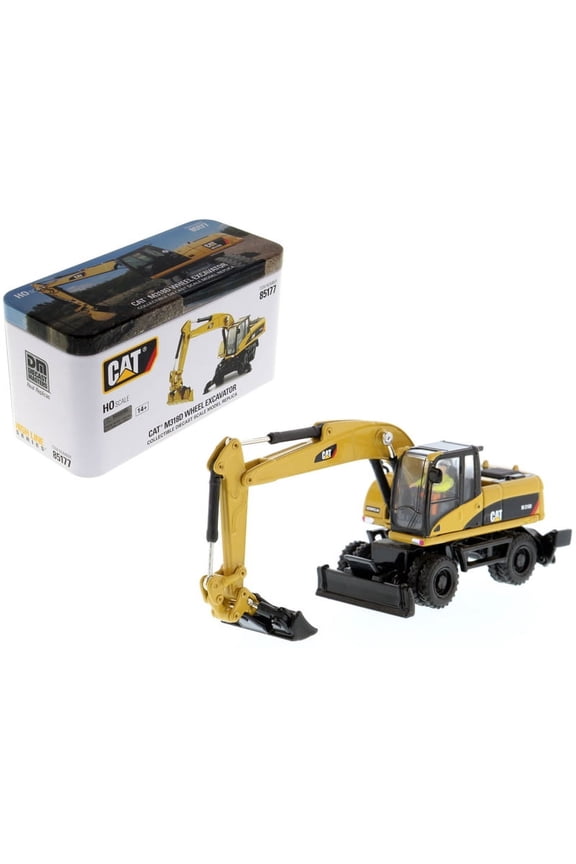 CAT Caterpillar M318D Wheeled Excavator with Operator "High Line" Series 1/87 (HO) Scale Diecast Model by Diecast Masters