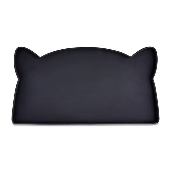 Vibrant Life Silicone Cat Feeding Mat, Black, 17.5" x 9"