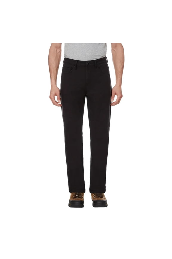 CAT Fleece Lined Canvas Pant, Black, 32x29