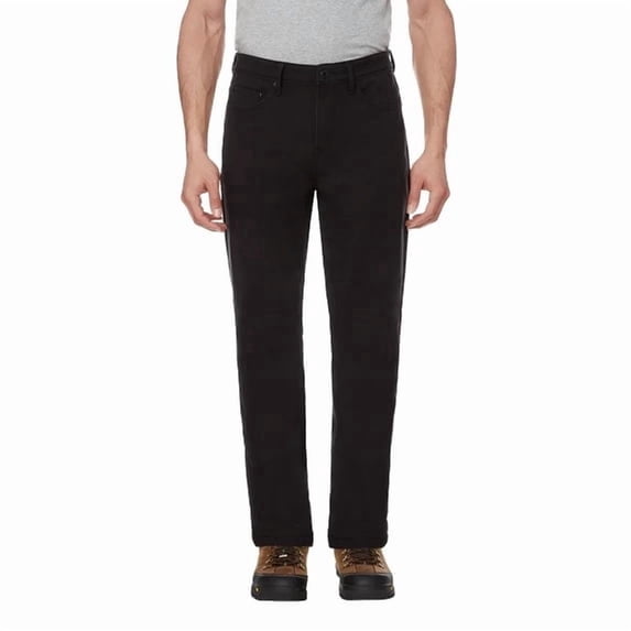 CAT Fleece Lined Canvas Pant, Black, 40x30