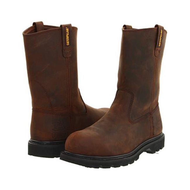 CAT Footwear Mens Revolver Steel Toe Work Boot Dark Brown Wide