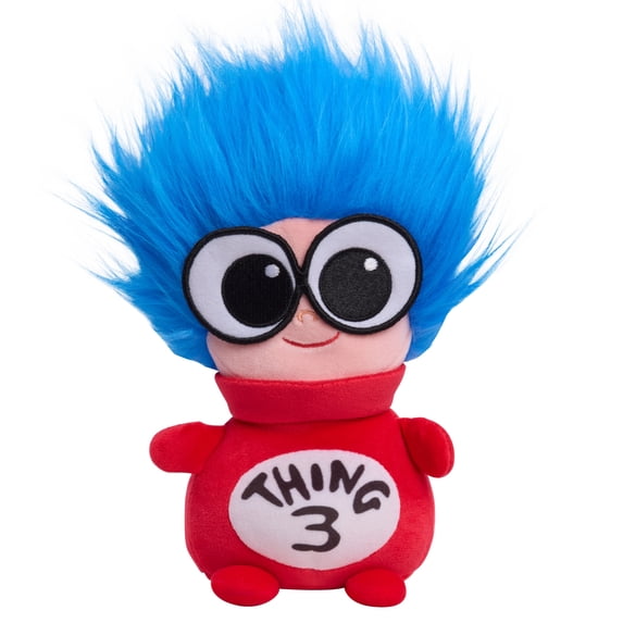 Dr. Seuss Cat in the Hat Squooshy Plush Thing 3, Super Soft Squishy Thing 3 Plush Toy, Kids Toys by Just Play, Ages 3+