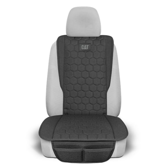CAT Hex Linen Car Seat Cover - Heavy-Duty Seat Protector with Stylish Hexagonal Pattern, Universal Fit, Durable and Easy to Install for Cars and Trucks