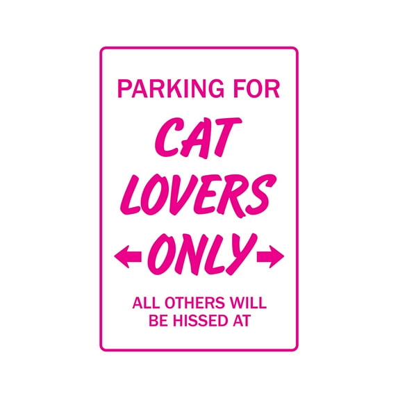 CAT LOVERS Aluminum Sign animals kitten love pets kitty feline collector cats cat | Indoor/Outdoor | 18" Tall