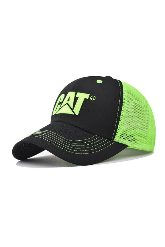 Letter Embroidery Mesh Cap Unisex Summer Sun Protection Visor Trucker Hat