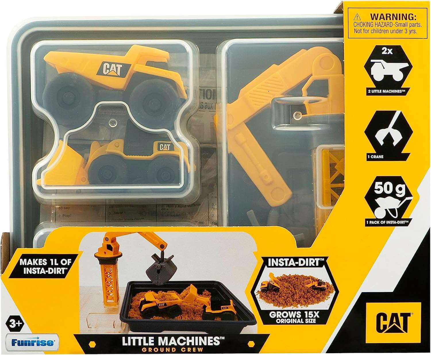 CAT Little Machines Ground Crew Playset with Insta-Dirt