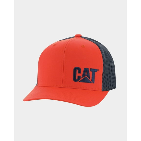 CAT Men's 1090007 Trademark Trucker Hat - One Size Fits All - Orange