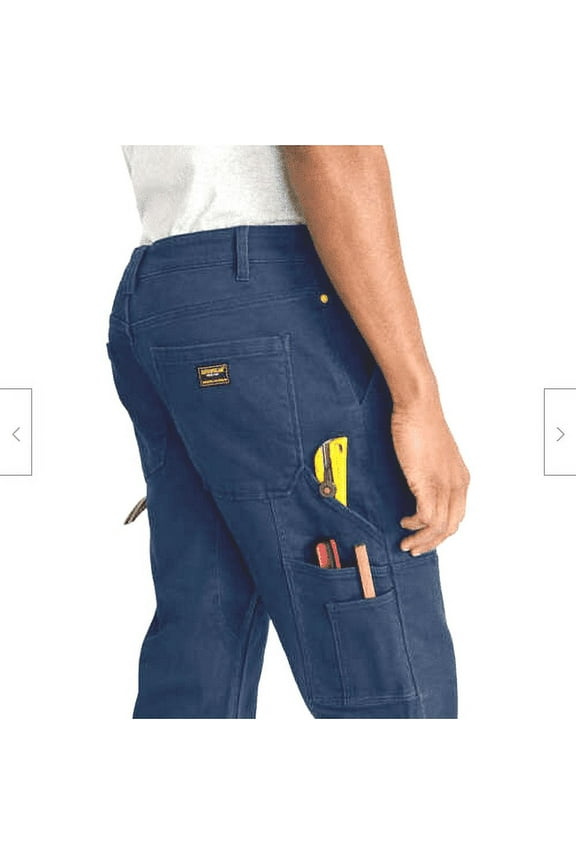 Men's Denim Double Knee Patch Pants, Size 36x30