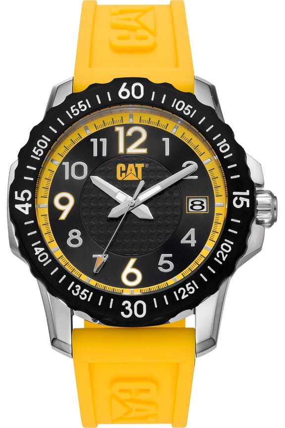 CAT Men's Downforce Stainless Steel Wristwatch, Yellow (AP.141.27.111)