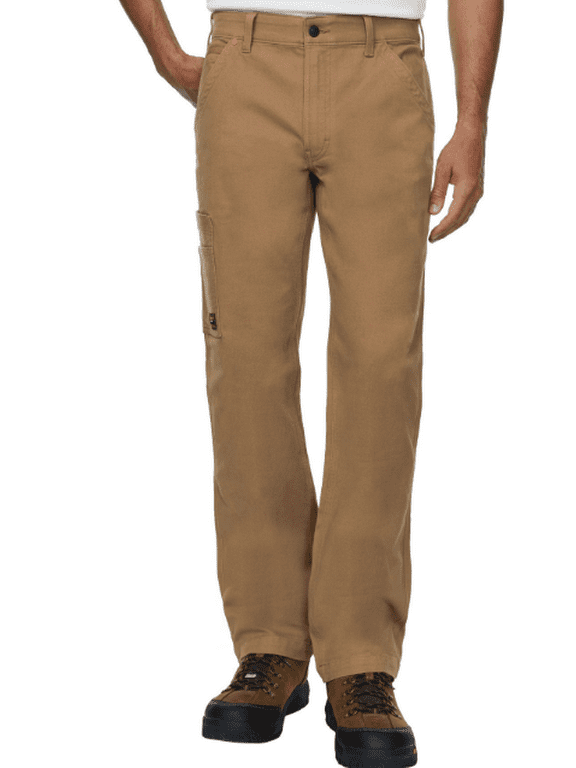 CAT Men's Flexible Waistband Stretch Canvas Utility Pant, Tan - Size 40X30