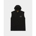 thumbnail image 1 of CAT Men's Hooded Sleeveless T-Shirt, Black, L, 1 of 4