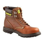 CAT Mens Slip-Resistant Work Boots, Closed Toe Brown