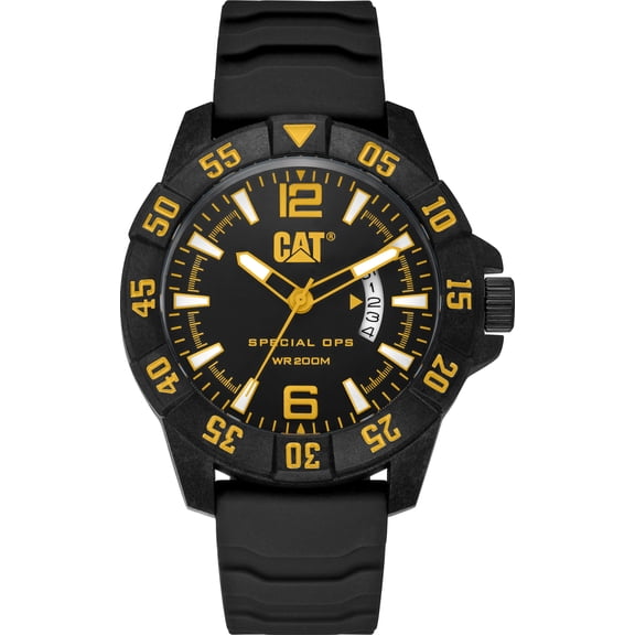 CAT Men's Special Ops Silicone Wristwatch, Black K412121137