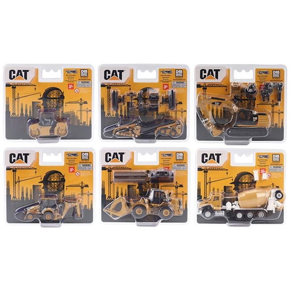 CAT Merchandise 85699A 1-64 Scale Caterpillar Diecast Models S2 - 6 Count