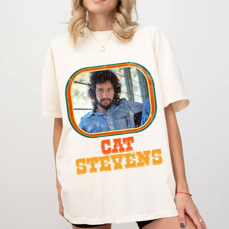 CAT STEVENS Vintage 70s Style Portrait Tee Short Sleeve Unisex T Shirt Walmart