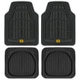 thumbnail image 1 of CAT ToughRide Heavy Duty Rubber Floor Mats for Car, Truck, Van & SUV, Universal Fit, Trim to Fit, All Weather Deep Dish Car Mats, Black, 4 Piece, 1 of 8