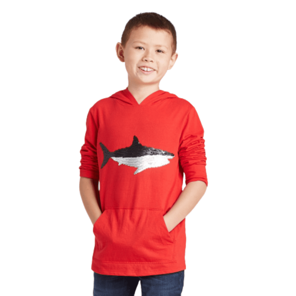 sequin shark t shirt