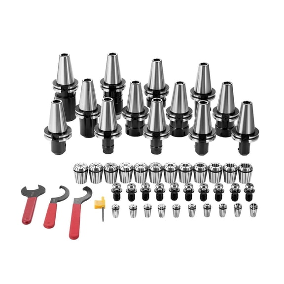 CAT40 Collet Holder ER16/32 Set, 35pcs - Milling Machine Tool Holders with Collet Chucks, Pull Studs & Wrenches