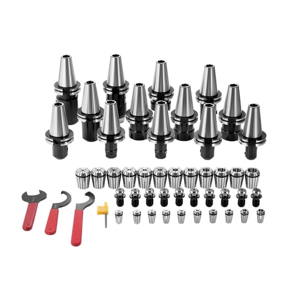 CAT40 Collet Holder Set ER16/32, 35pcs - Milling Machine Tool Holders w/Pull Studs & Wrenches