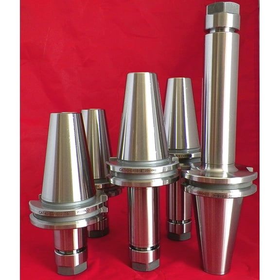 CAT40 ER16 Collet Chucks 5 Pcs w Proj. 2.76"-6" Balanced G2.5 @20,000 RPM Prime