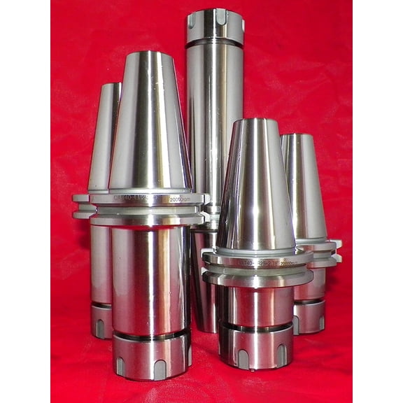 CAT40 ER25 Collet Chucks 5 Pcs w Projection 2.76"-4"-6" Balanced G2.5 @20,000RPM