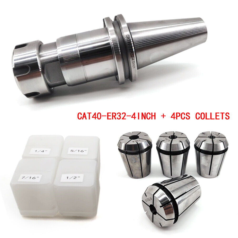 Floating Alignment Chuck CAT40-ER32-4inch Floating Tap Holder Chuck Assembly w/4x Collets For ...