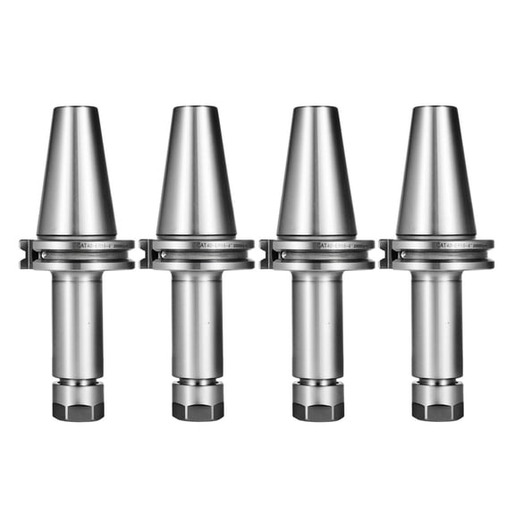 CAT40 Tool Holder Set 4Pcs ER16 100mm CNC Milling Lathe Tool Chucks Kit