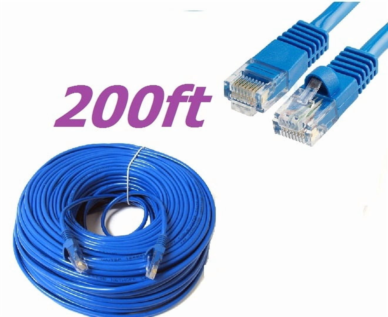 CAT5 200FT 60M Cat5e Patch Ethernet LAN Network Router Wire Cable Cord Blue