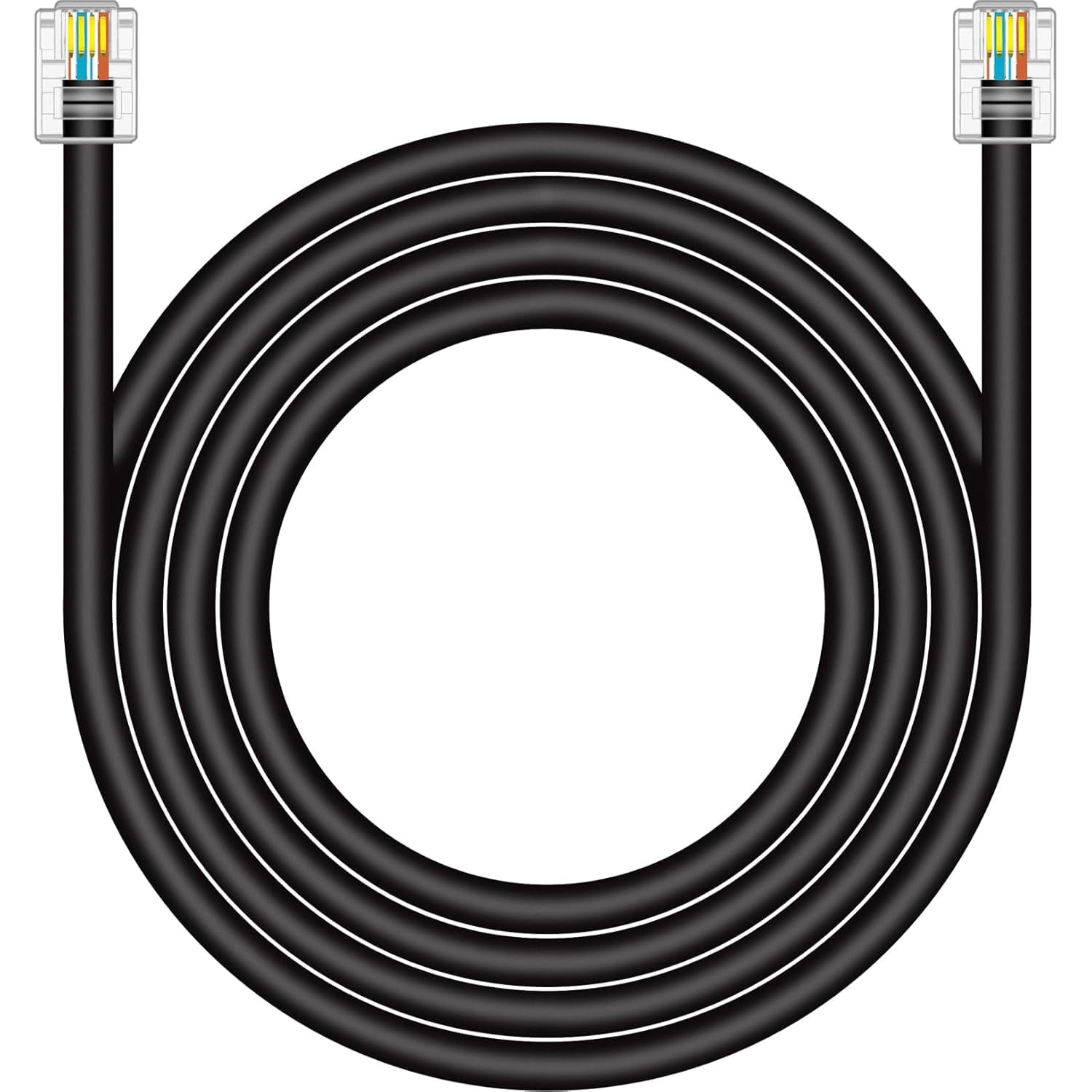 CAT5 / CAT5e RJ11 Data Cable DSL Cable 25ft High-Speed DSL Modem Cable ...