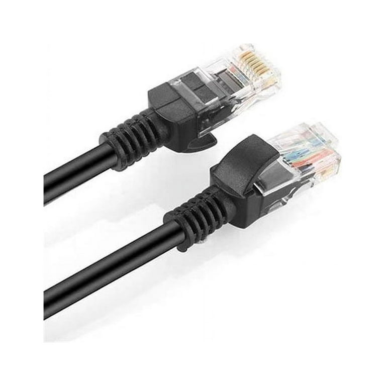 2m RJ11 à RJ45 Câble Ethernet Modem Data Téléphone ADSL Patch Lead Large  Bande Haute Vitesse BT l'internet 6P4C à 8P8C Rallonge Compatible avec  Modem, Router, Fil Fixe (Noir) : : Informatique