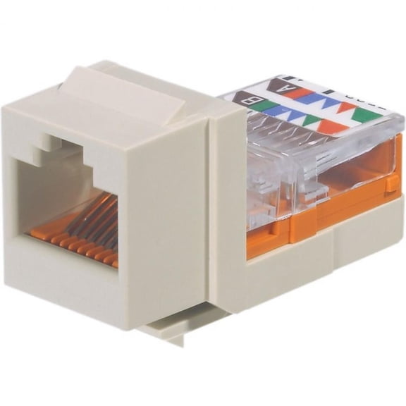 CAT5E 8POS 8WIRE KEYSTONE JACK INTL WHT.