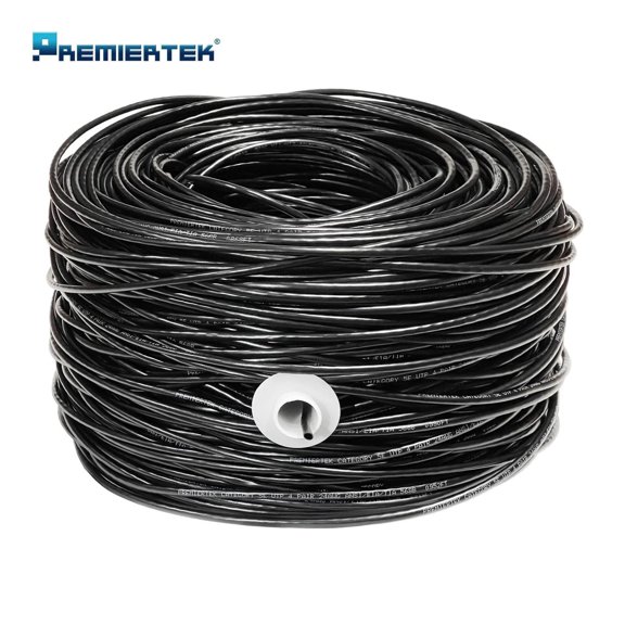 CAT5E CABLE UTP 1000FT BLACK WIRE BULK ETHERNET LAN NETWORK CAT5e RJ45