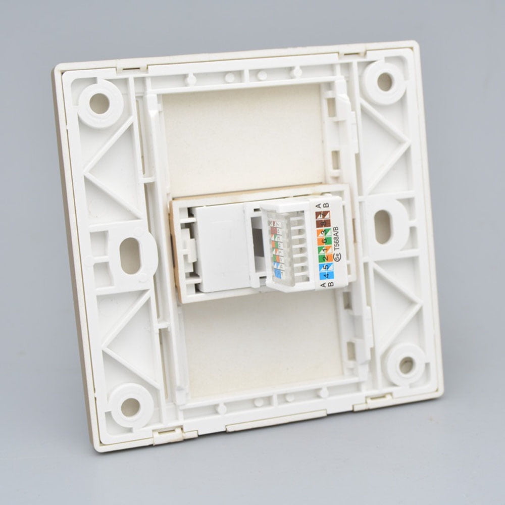 Small Network Socket CAT5E Gigabit Network Socket RJ45 Ethernet Cable Faceplate Networking ...