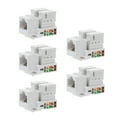 thumbnail image 1 of CAT5E RJ45 Keystone Jack Female Coupler Insert Snap-in Connector Socket Adapter, 1 of 12