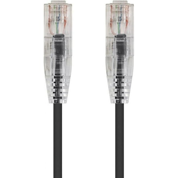 CAT5e Riser CMR Ethernet LAN Data Network Cable, Pure Solid Copper 24 AWG 4-Pair UTP 350Mhz EZ Pass Thru RJ45 Connector with Boot UL ETL CMR Assembled in USA (9 ft Black)