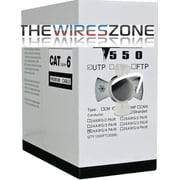 CAT6 23 AWG UTP 8 Conductor Solid Bare Copper 550mHz PVC Jacket White 1000 Feet
