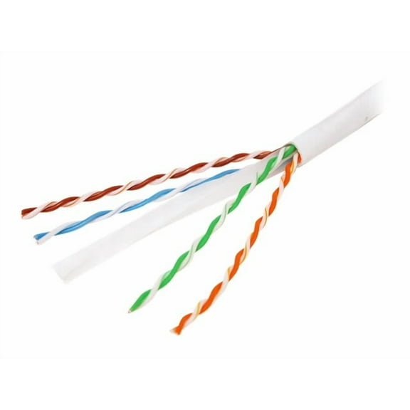 CAT6 24AWG 350MHZ WHITE 1000FT CMR RISER RATED - BARE COPPER ETL