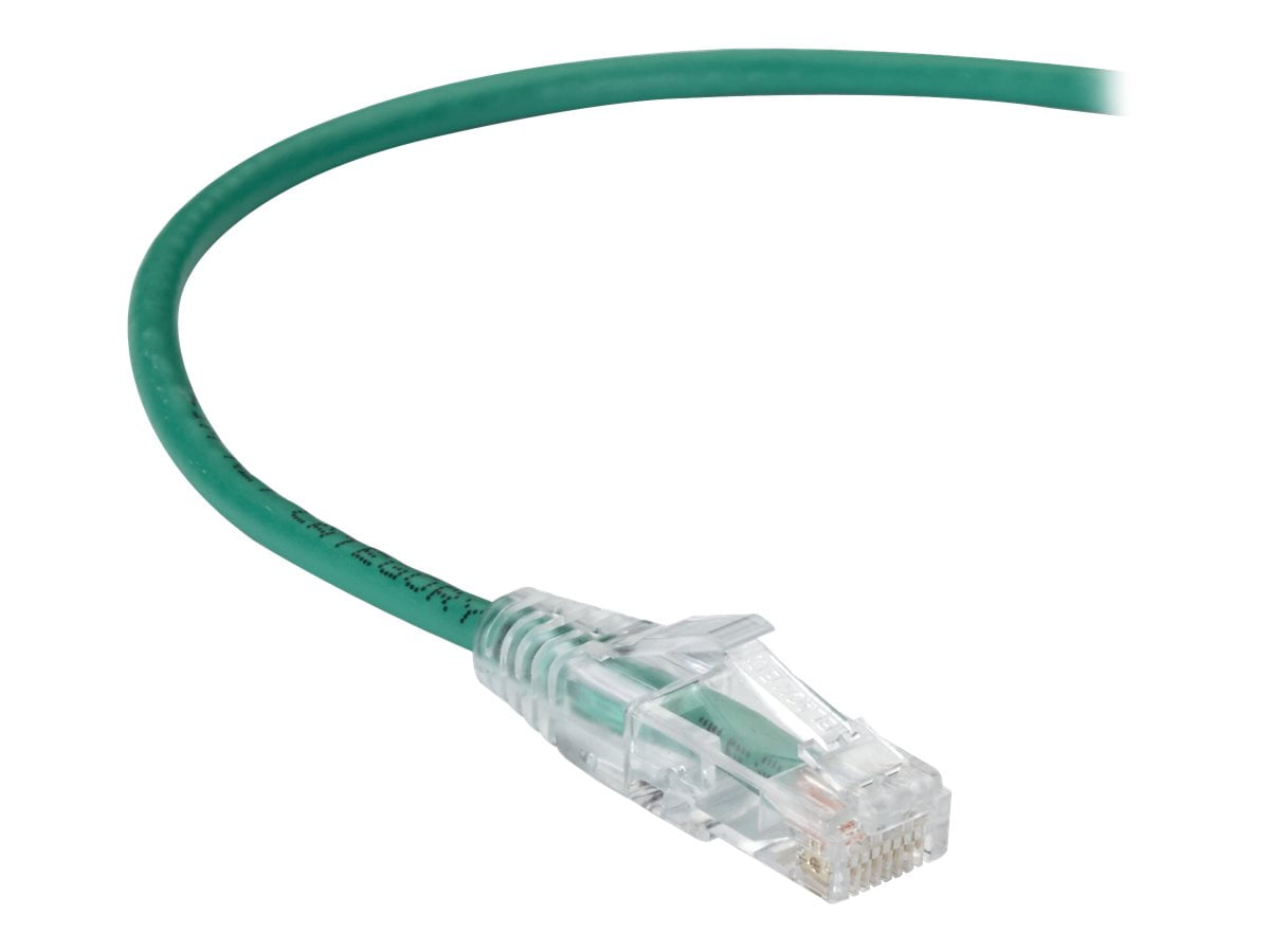 Black Box Slim-Net - Patch cable - RJ-45 (M) to RJ-45 (M) - 10 ft - UTP - CAT 6 - booted, molded, stranded - green
