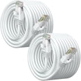 thumbnail image 1 of Maximm Cat 6 Ethernet Cable 75 ft (2-Pack) - High-Speed LAN Cable, Internet Cable, Patch Cable, and Network Cable - UTP, 10Gbps, 550MHz Cat6 Cable - White, 1 of 8