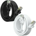 thumbnail image 1 of Maximm Cat 6 Ethernet Cable 8 ft (2-Pack) - High-Speed LAN Cable, Internet Cable, Patch Cable, and Network Cable - UTP, 10Gbps, 550MHz Ethernet Cord - Black & White, 1 of 8