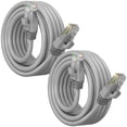 thumbnail image 1 of Maximm Cat 6 Ethernet Cable 8 ft (2-Pack) - High-Speed LAN Cable, Internet Cable, Patch Cable, and Network Cable - UTP, 10Gbps, 550MHz Ethernet Cord - Gray, 1 of 8