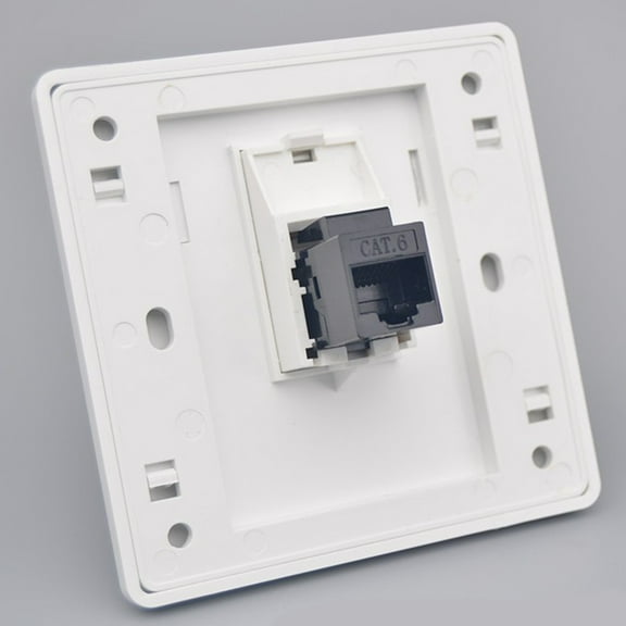 CAT6 Gigabit Network Socket, Ethernet RJ45 LAN Cable Faceplate Networking Port Face Plate Dual-Pass Socket Box for Ethernet Cable Installation Female To Female Internet Outlet 86x86mm