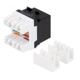 thumbnail image 1 of CAT6 Keystone Jack, Snap-In, 180-Degree Termination, Thermoplastic, Black, 50-Pack, CE Compliant, 1 of 4