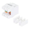 thumbnail image 1 of CAT6 Keystone Jack, Snap-In, 180-Degree Termination, Thermoplastic, White, 15-Pack, CE Compliant, 1 of 4