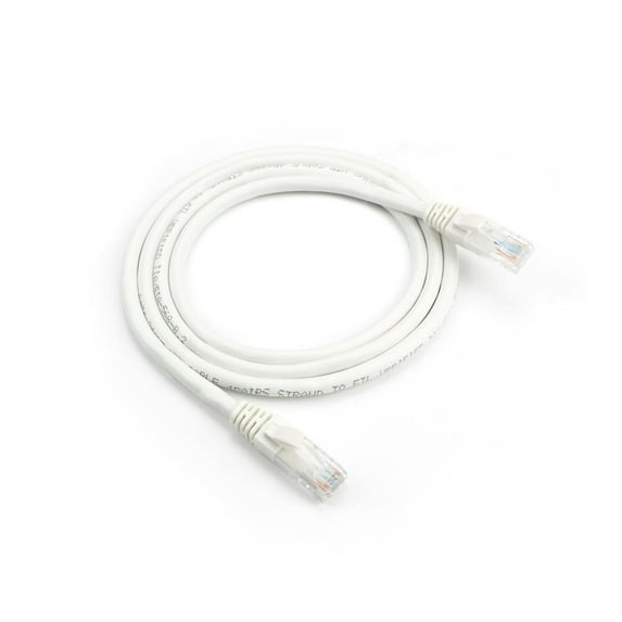 CAT6A, PATCH CORD-UTP 24AWG WHITE, SNAGLESS, 2/SERIALIZED LABELS, 10 COUNTS PER BAG, 10FT